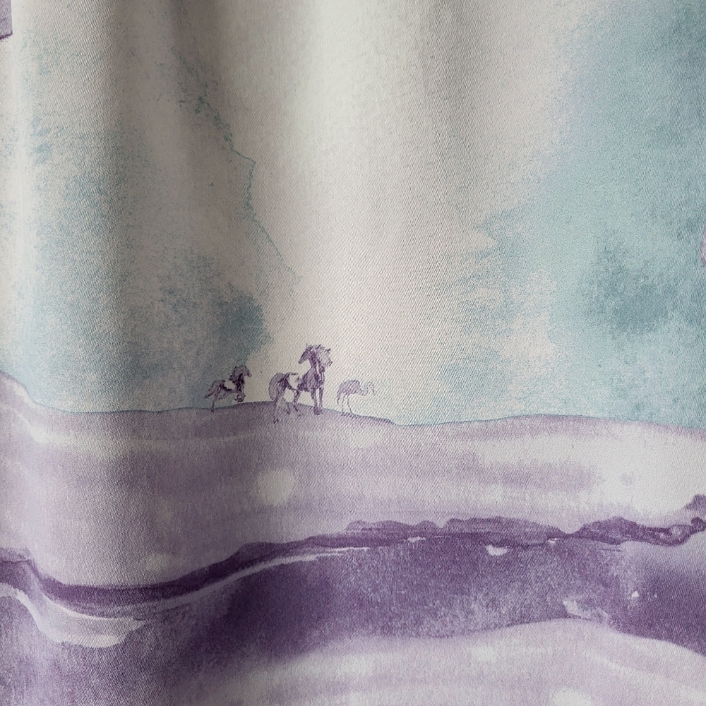 Babaton lilac Akira long sleeve V-neck blouse Sz M - Picture 7 of 12